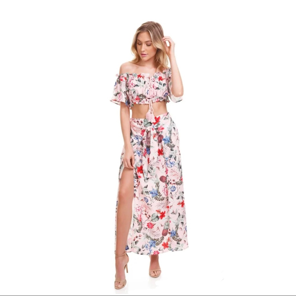 Floral Maxi Skirt in Multi, Swim, Beach Cover Up, Aloha Skirt by MINKPINK